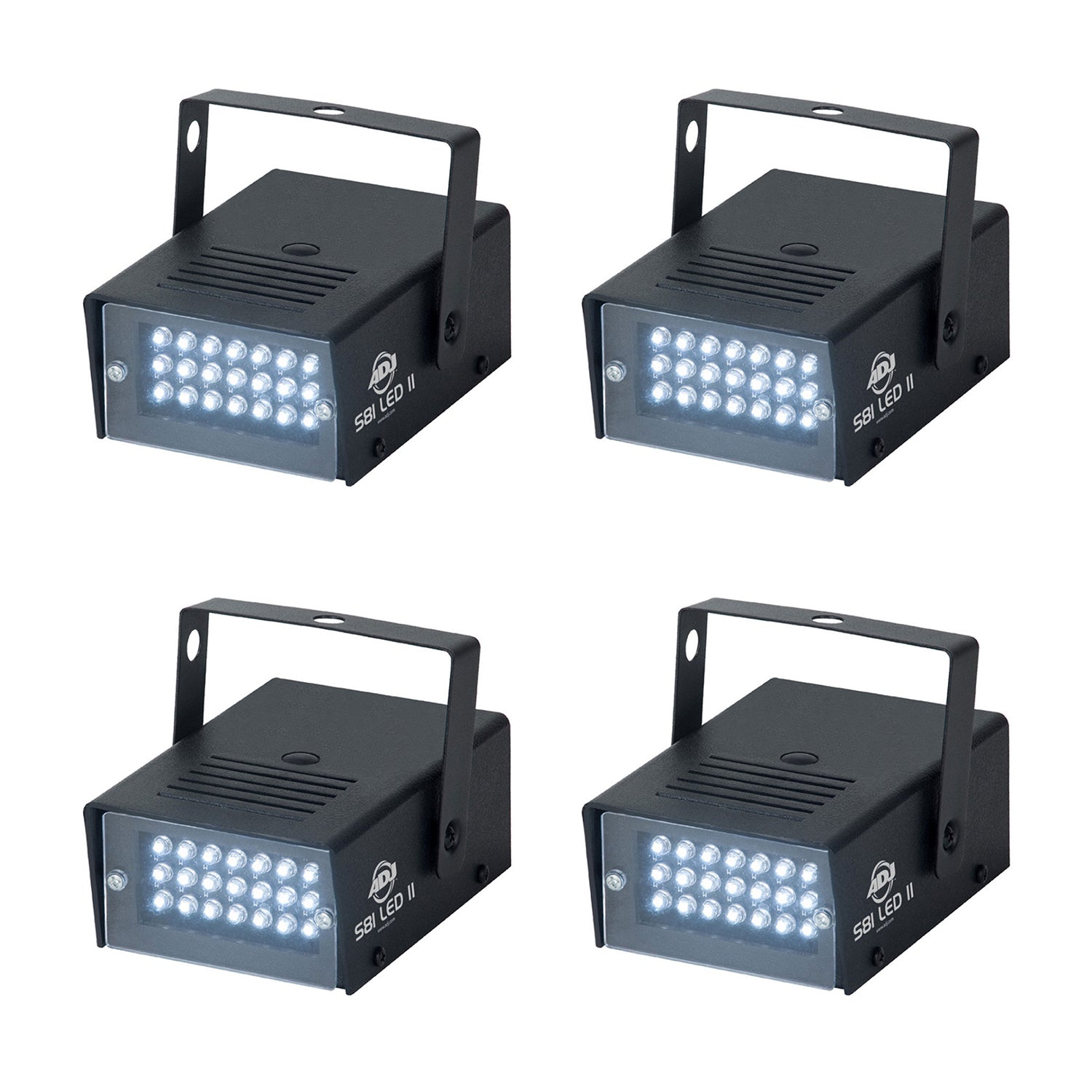 ADJ LED II DJ Party Stage Lighting Variable Speed Mini Strobe Light (4 Pack)