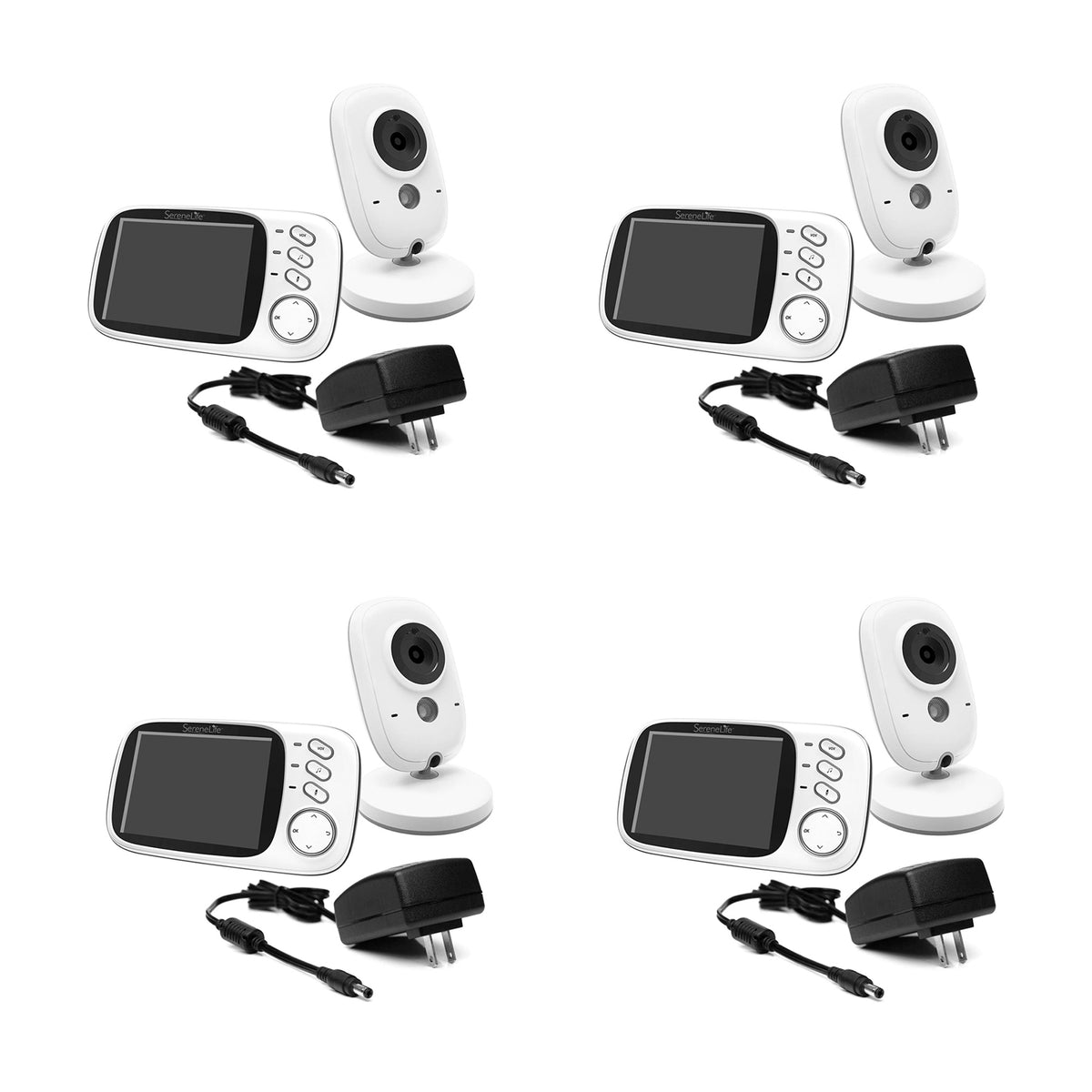 SereneLife Wireless Portable Camera & Video Display Baby Monitor System (4 Pack) - VMInnovations