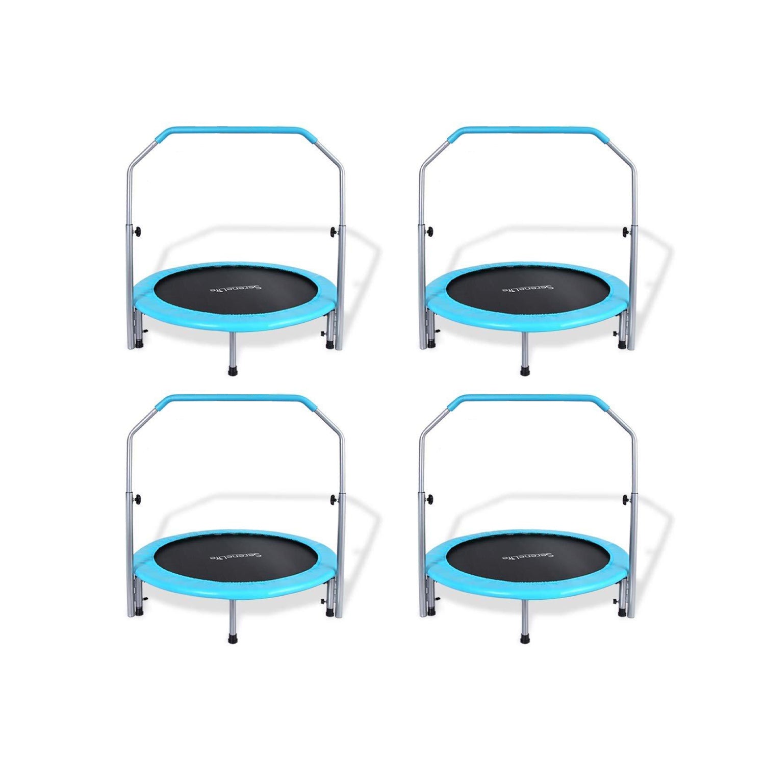 SereneLife 40 Inch Indoor/Outdoor Fitness Trampoline with Frame Cover (4 Pack) - VMInnovations