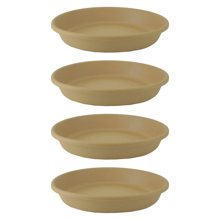 The HC Companies 21 Inch Planter Saucer for Classic Pots, Sandstone, 4 Pack