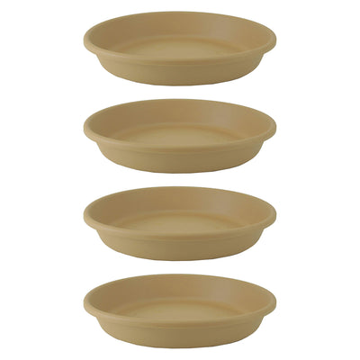 The HC Companies 21 Inch Planter Saucer for Classic Pots, Sandstone, 4 Pack