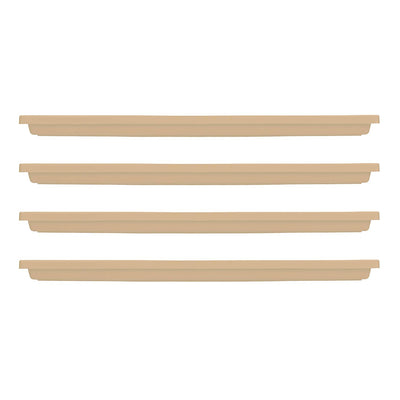 HC Companies Venetian 23.5 In Rectangular Flower Box Saucers, Sandstone (4 Pack)