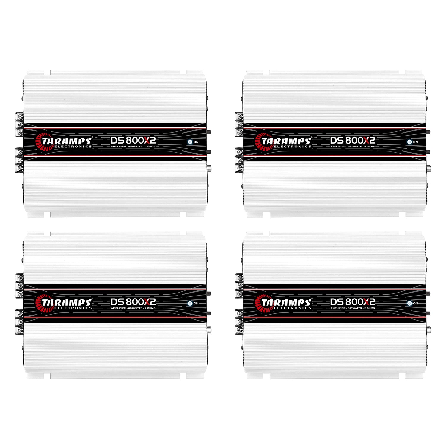 Taramps DS 800x2 2 Ohms 2 Channels 800 Watts Stereo System Amplifier (4 Pack)