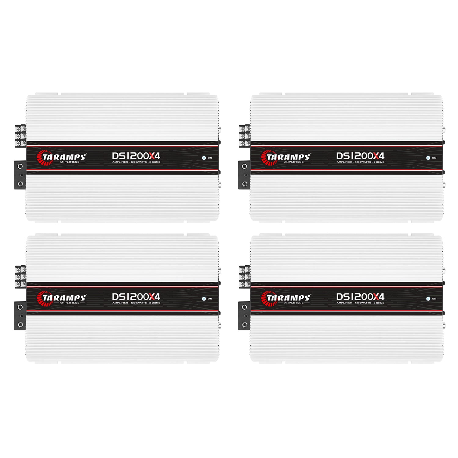 Taramps DS 1200X4 Class D 1200W & 2 Ohms Car Audio 4 Channel Amplifier (4 Pack)