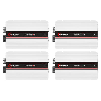 Taramps DS 1200X4 Class D 1200W & 2 Ohms Car Audio 4 Channel Amplifier (4 Pack)