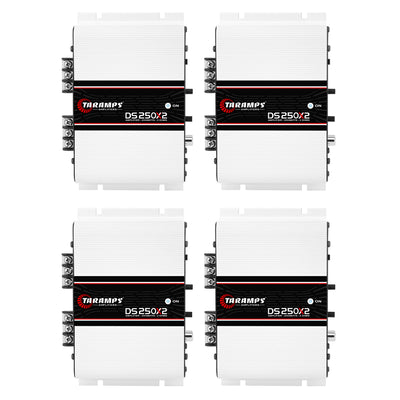 Taramps DS 250X2 Class D 250 Watt RMS & 2 Ohms Car 2 Channel Amplifier (4 Pack)