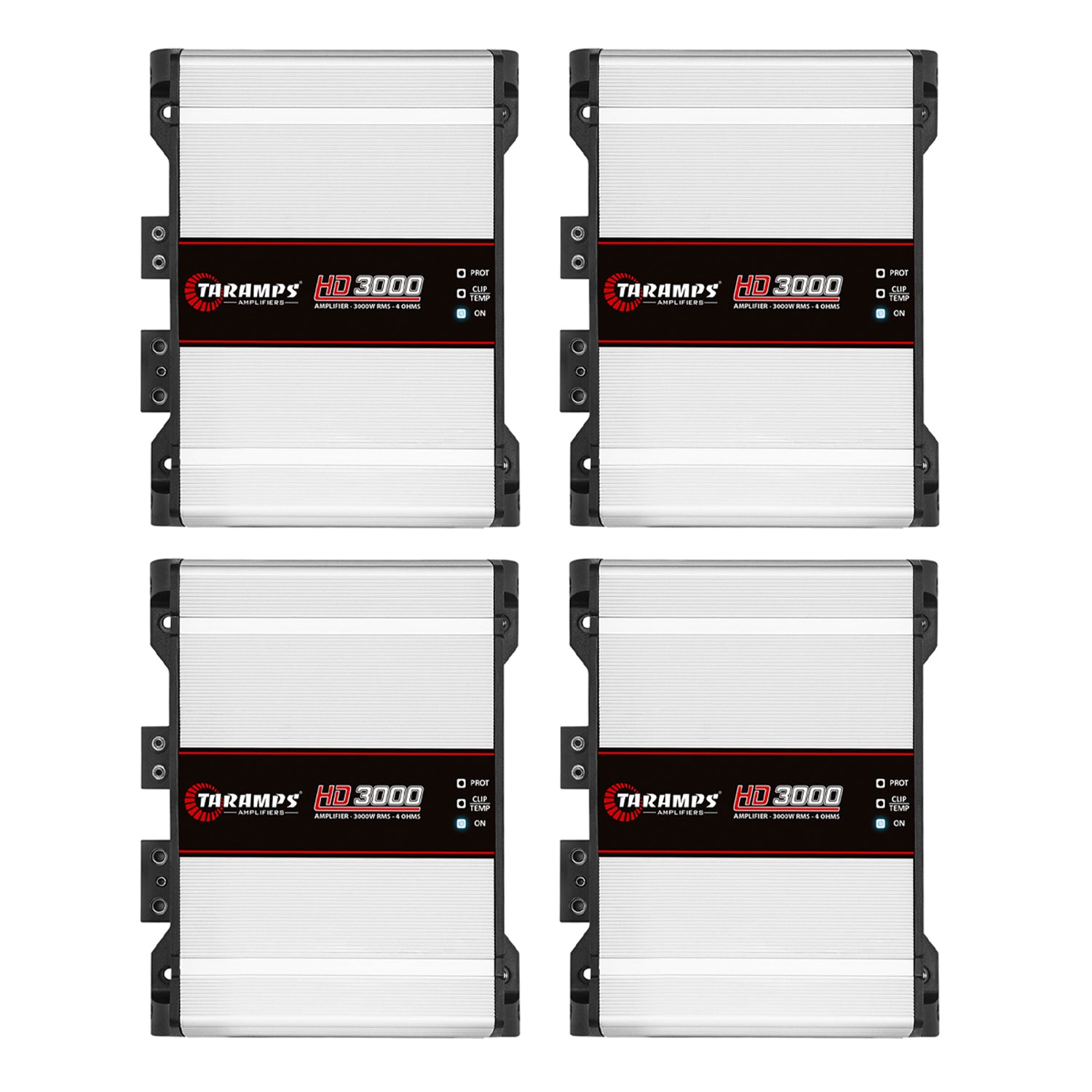 Taramps Class D HD 3000 Watt RMS 4 Ohms Sound Systems Mono Amplifier (4 Pack)