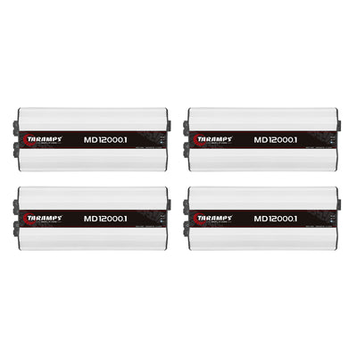 Taramps Class D 1 Ohm 12000 Watt Auto Sound Systems Mono Amplifier (4 Pack)