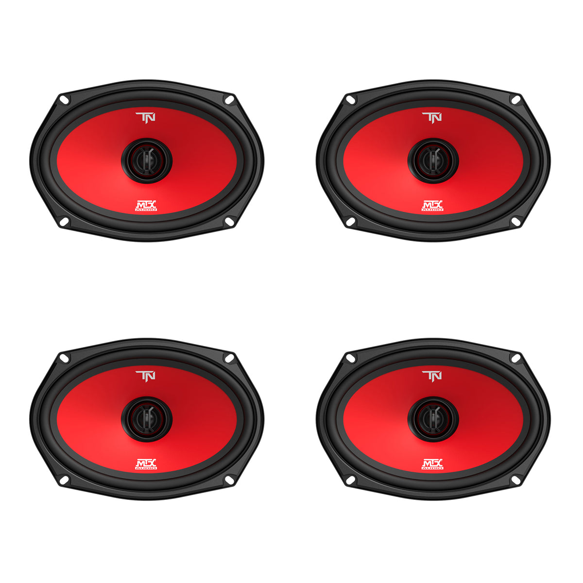 MTX Terminator69 60 Watt RMS 2 Way Polypropylene Coaxial Speakers, Pair (4 Pack)