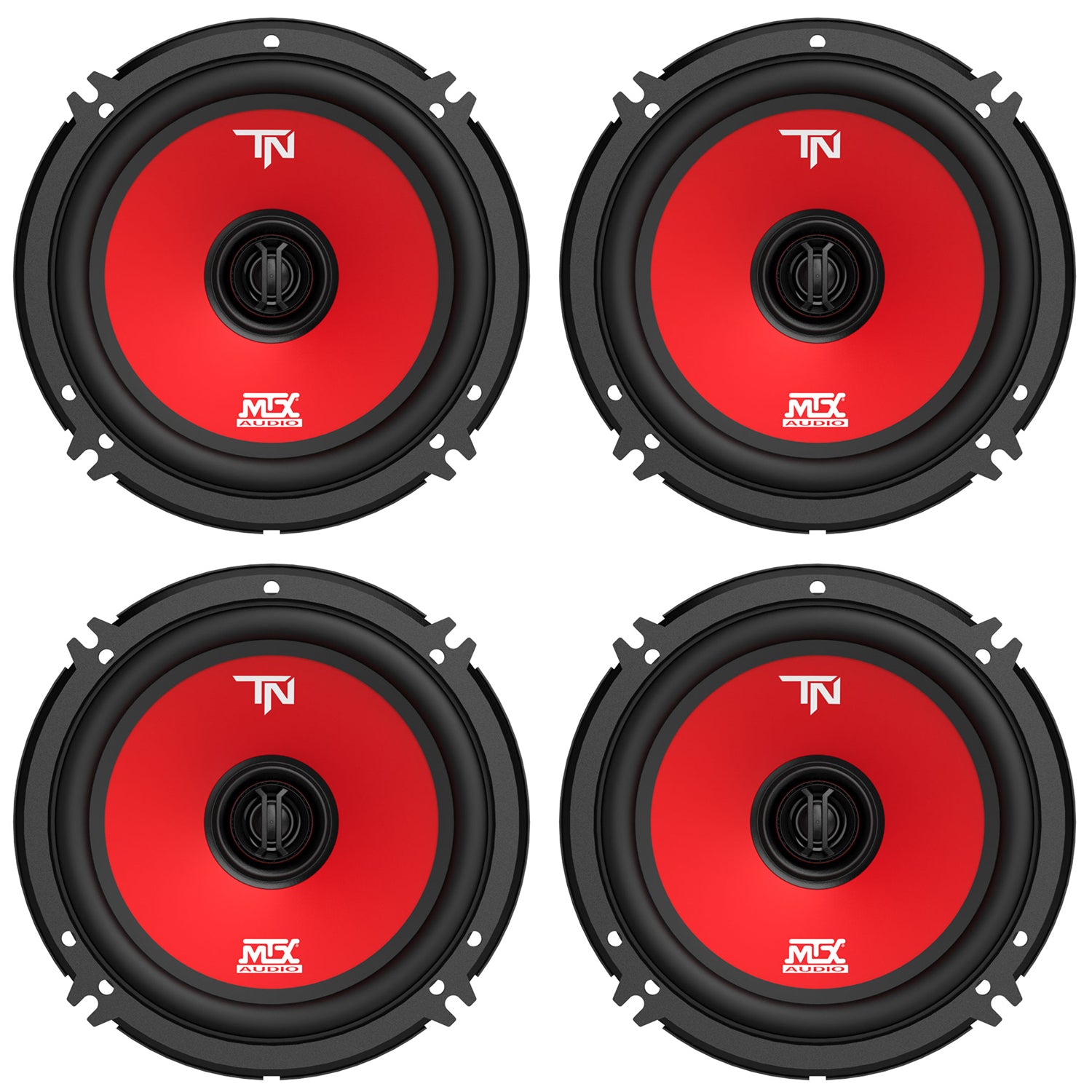 MTX Terminator6 45W RMS 2 Way Polypropylene Coaxial Car Speakers, Pair (4 Pack)