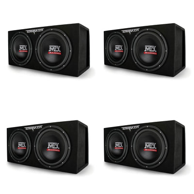 MTX TNE212DV 12-Inch 2000-W Max Audio Dual Loaded Subwoofer Enclosure (4 Pack) - VMInnovations