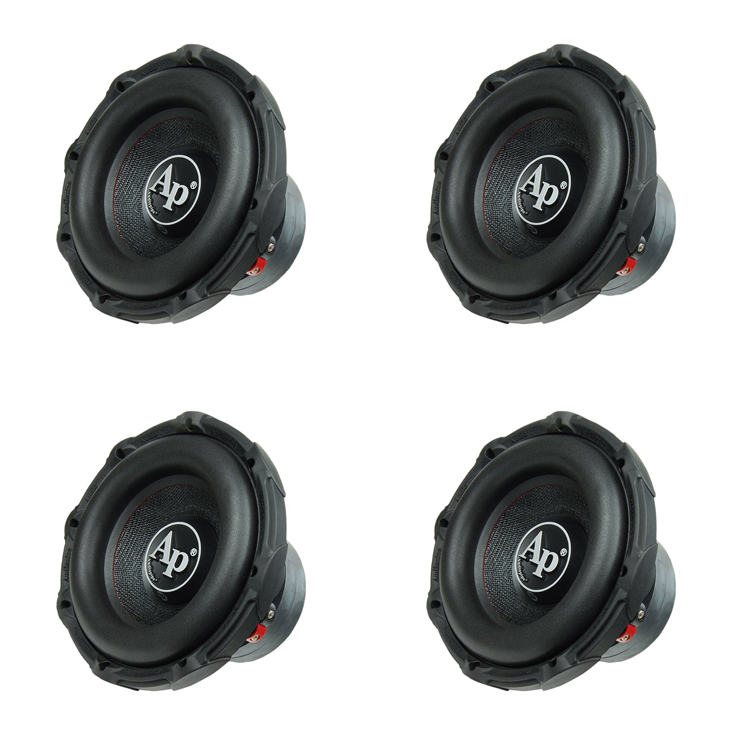 AudioPipe TXX-BD2-10 1200W 10" 4 Ohm DVC Car Audio Subwoofer, Black (4 Pack)