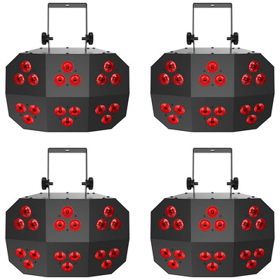 Chauvet DJ Wash FX2 Professional Quad Color LED Effect Lighting Kit (4 Pack)