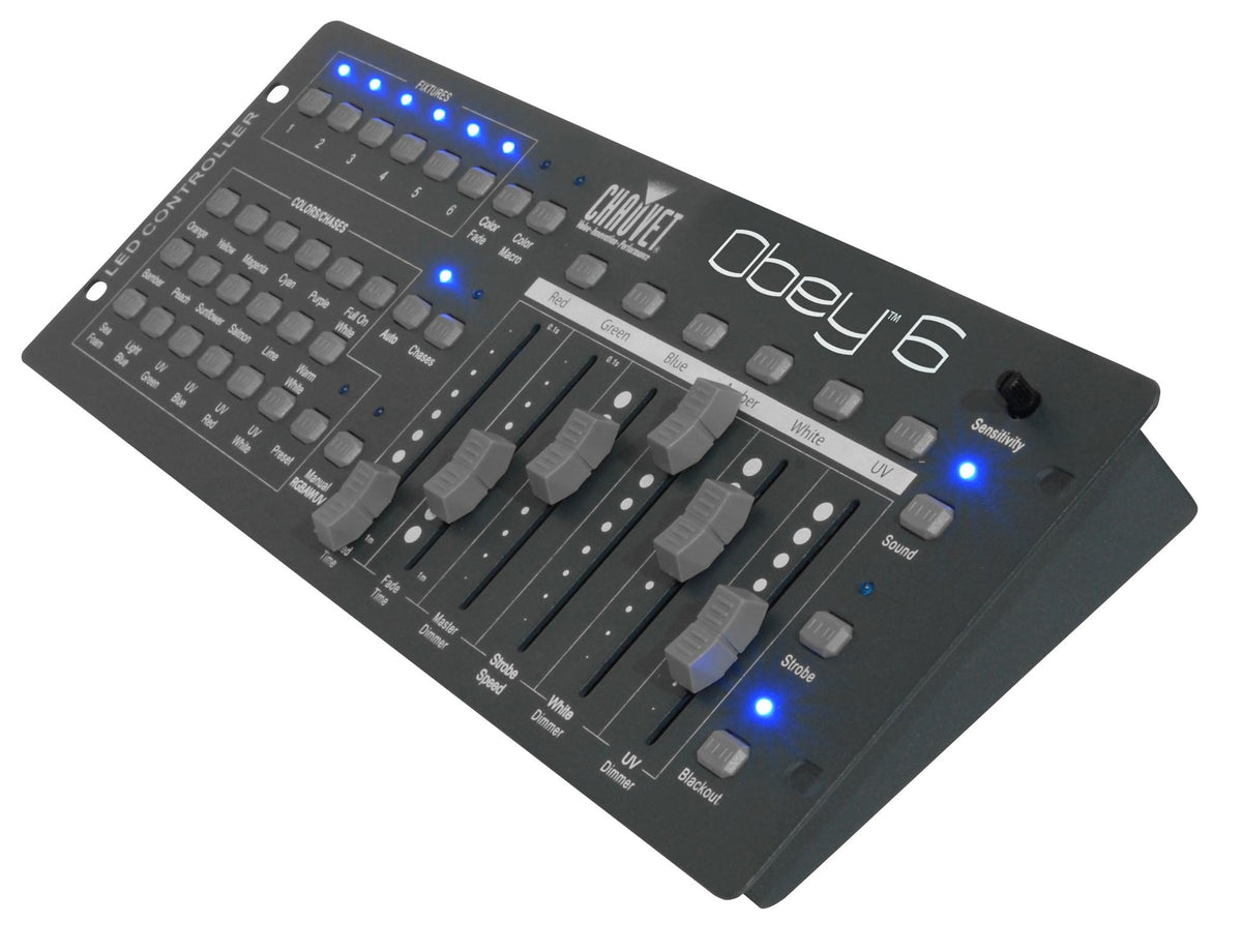 American DJ ADJ Mega Flat Pak(2) & Chauvet OBEY 6-Channel Lighting Controller(2)