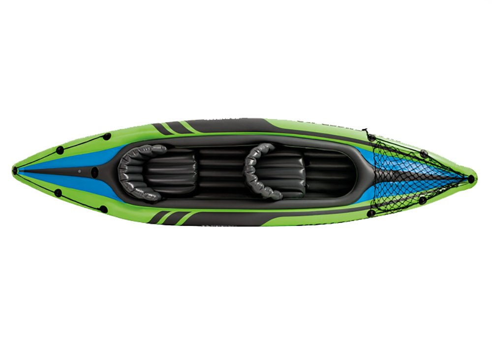 Intex 1-Person Inflatable Kayak w/ 2-Person Inflatable Kayak both w/ oars & pump
