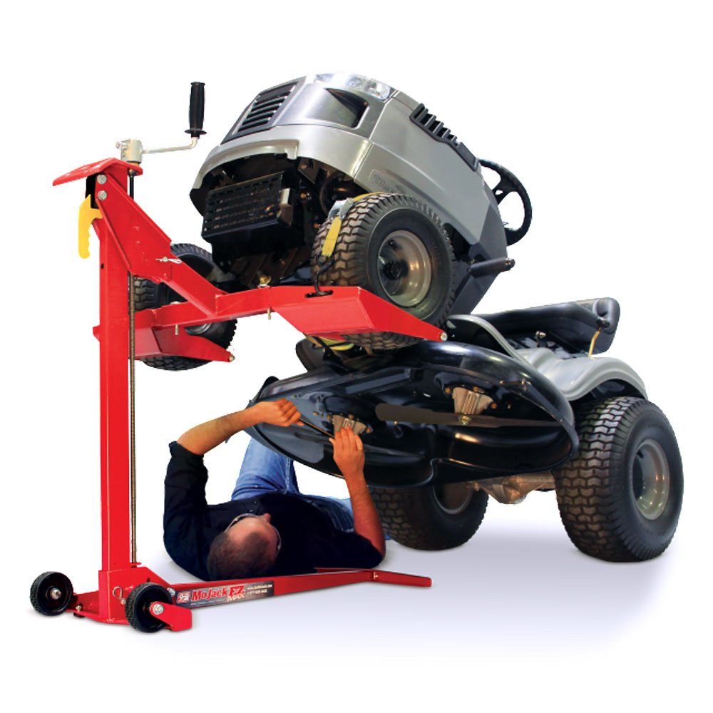 MoJack Flat Folding 450 lb Capacity Lawn Mower Lift Jack (Certified Refurbished)