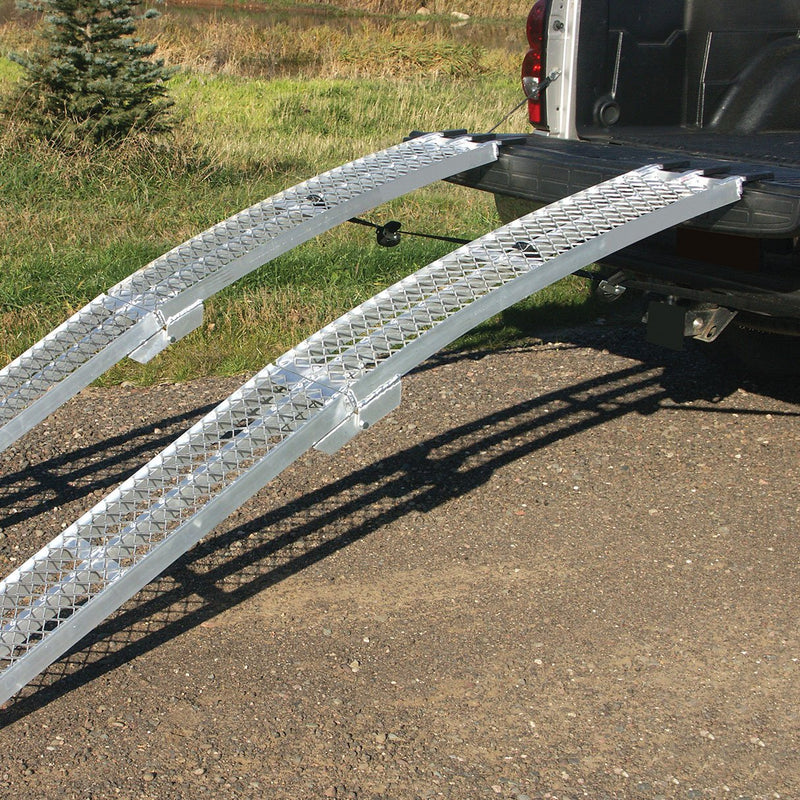 Yutrax TX107 1500 Pound Aluminum Truck Bed Fold Arch XL Loading Ramps (2 Pairs)