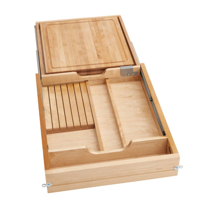 Rev-A-Shelf 4KCB-21SC-1 21-Inch Soft Close Knife and Cutting Board Drawer