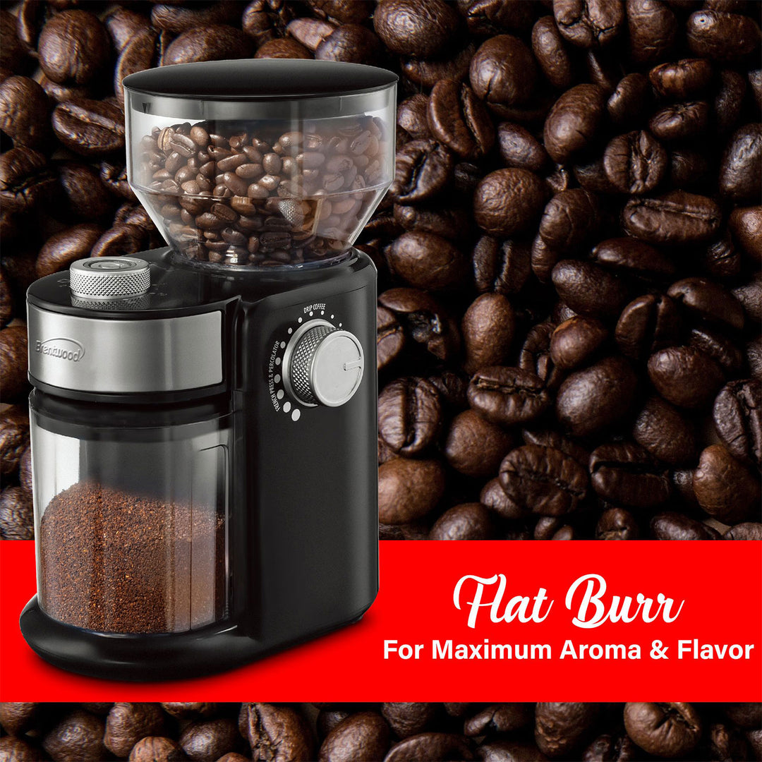 Brentwood 9oz Automatic Burr Coffee Bean Blender Grinder Machine, Black(Used) - VMInnovations