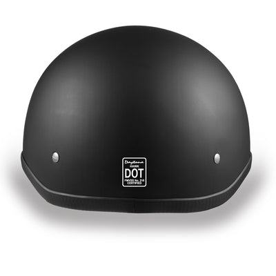 Daytona Helmets DOT Approved Half Helmet Hawk, X-Large, Dull Black (Open Box) - VMInnovations