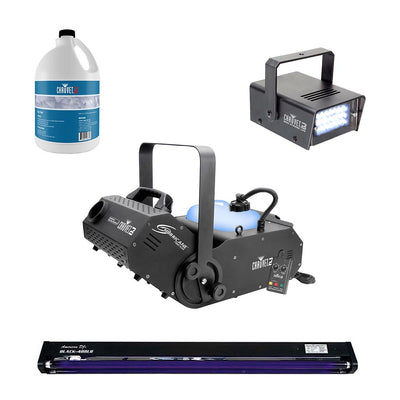 Chauvet DJ Hurricane 1800FLEX Fog Machine & Fog Juice, Strobe Light, Black Light