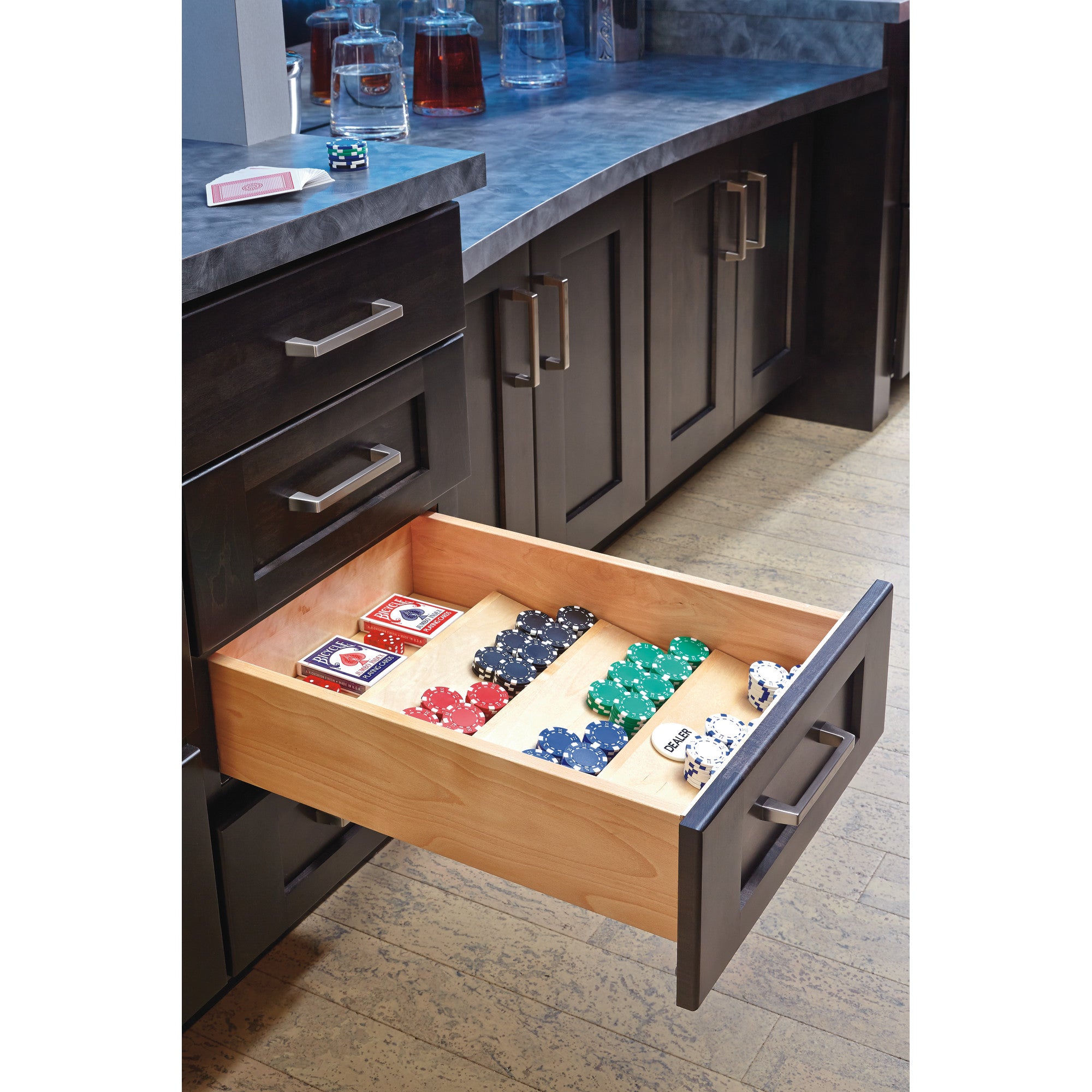 Rev-A-Shelf 4SDI-24 22-Inch 3-Tier Wood Spice Drawer Organizer Insert (Open Box)
