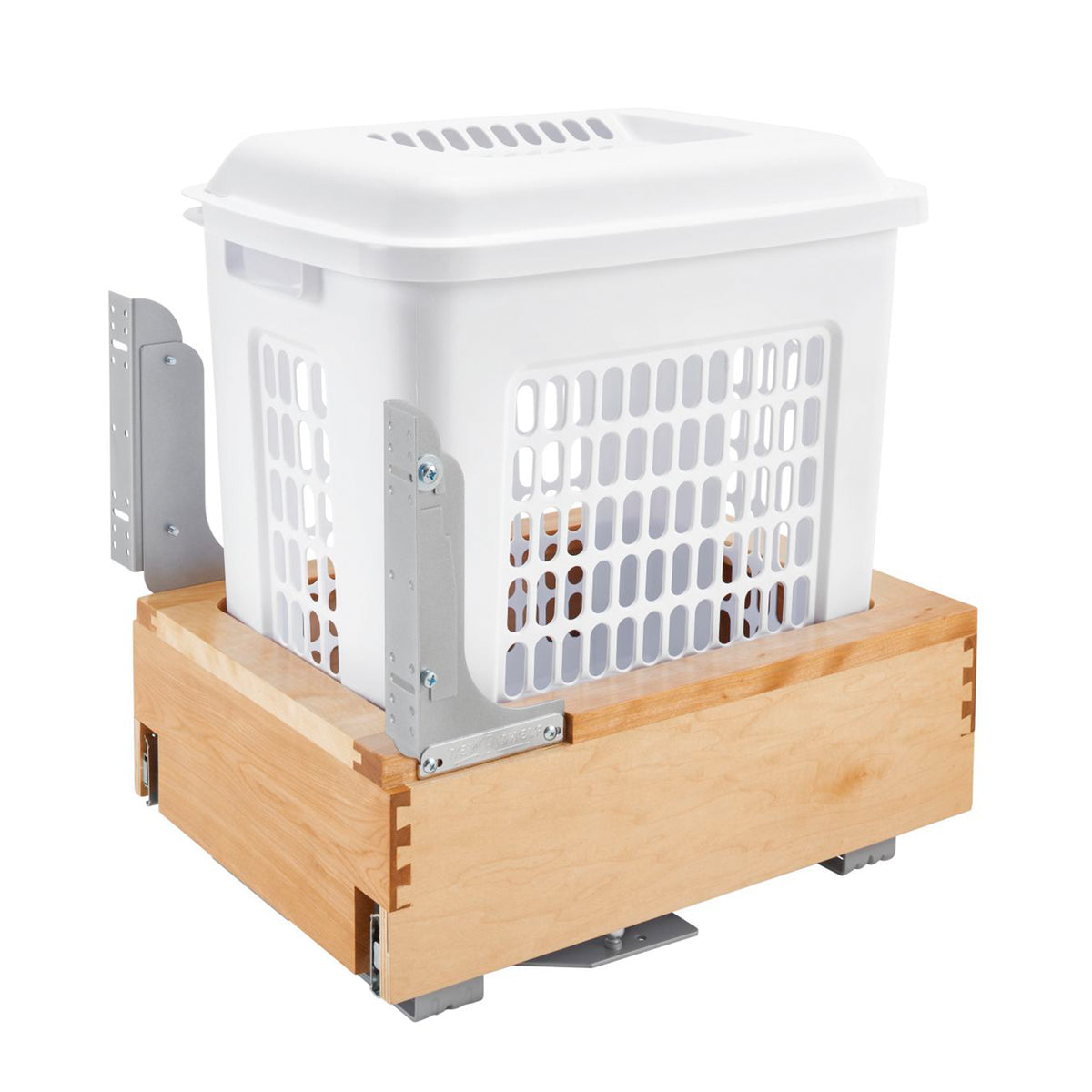 Rev-A-Shelf Pullout Wood Bottom Mount Hamper w/Rev-A-Motion Soft Close, Maple