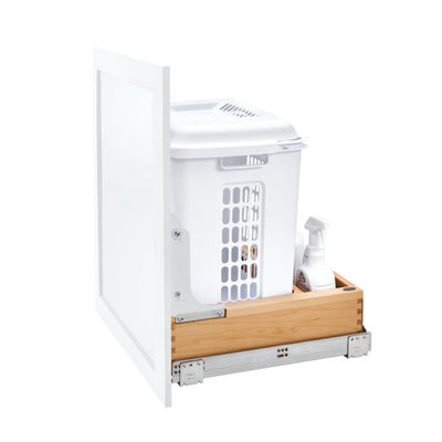 Rev-A-Shelf Pullout Wood Bottom Mount Hamper w/Rev-A-Motion Soft Close, Maple
