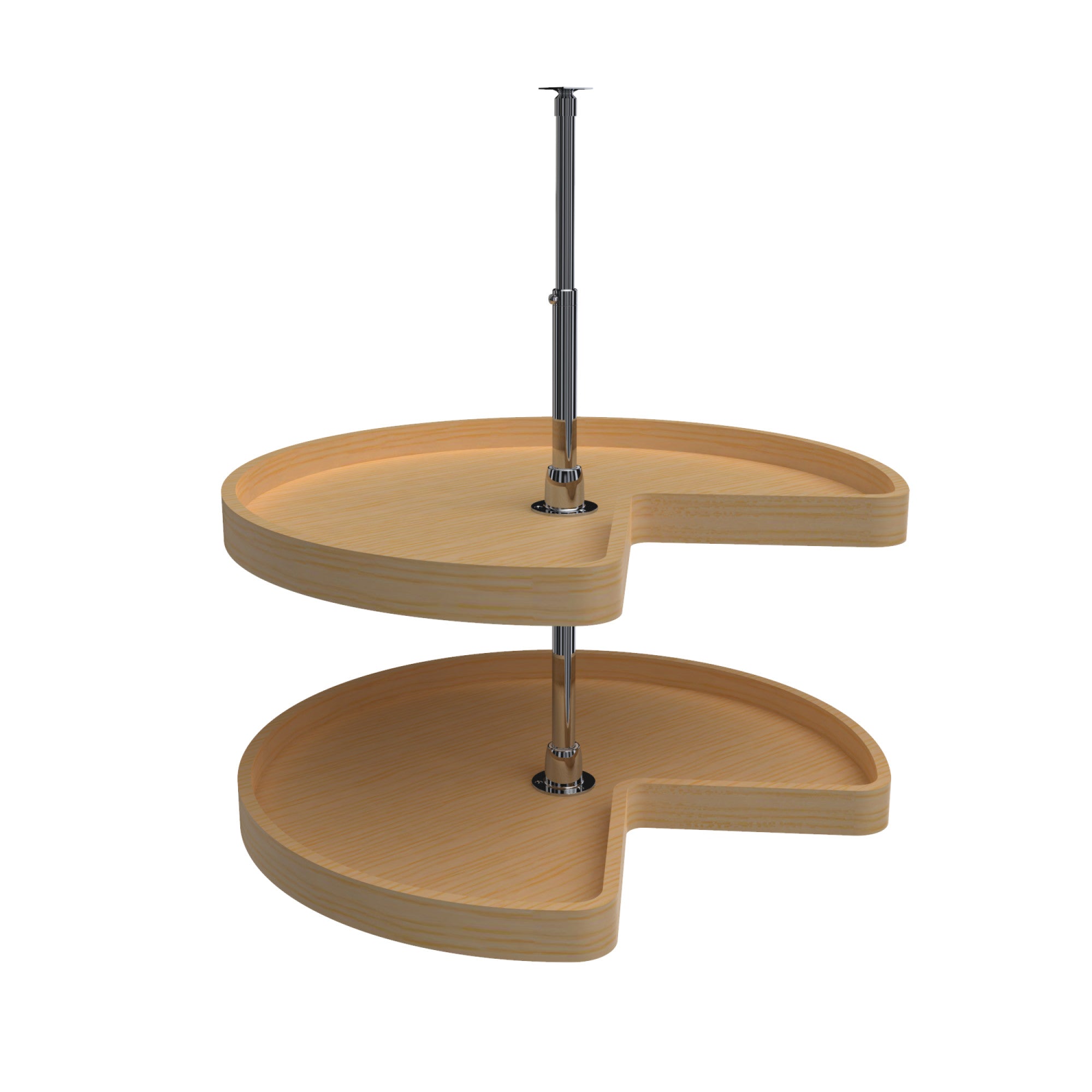 Rev-A-Shelf 4WLS472-28-52 28 Inch Wood 2-Shelf Kidney Lazy Susan (Refurbished)