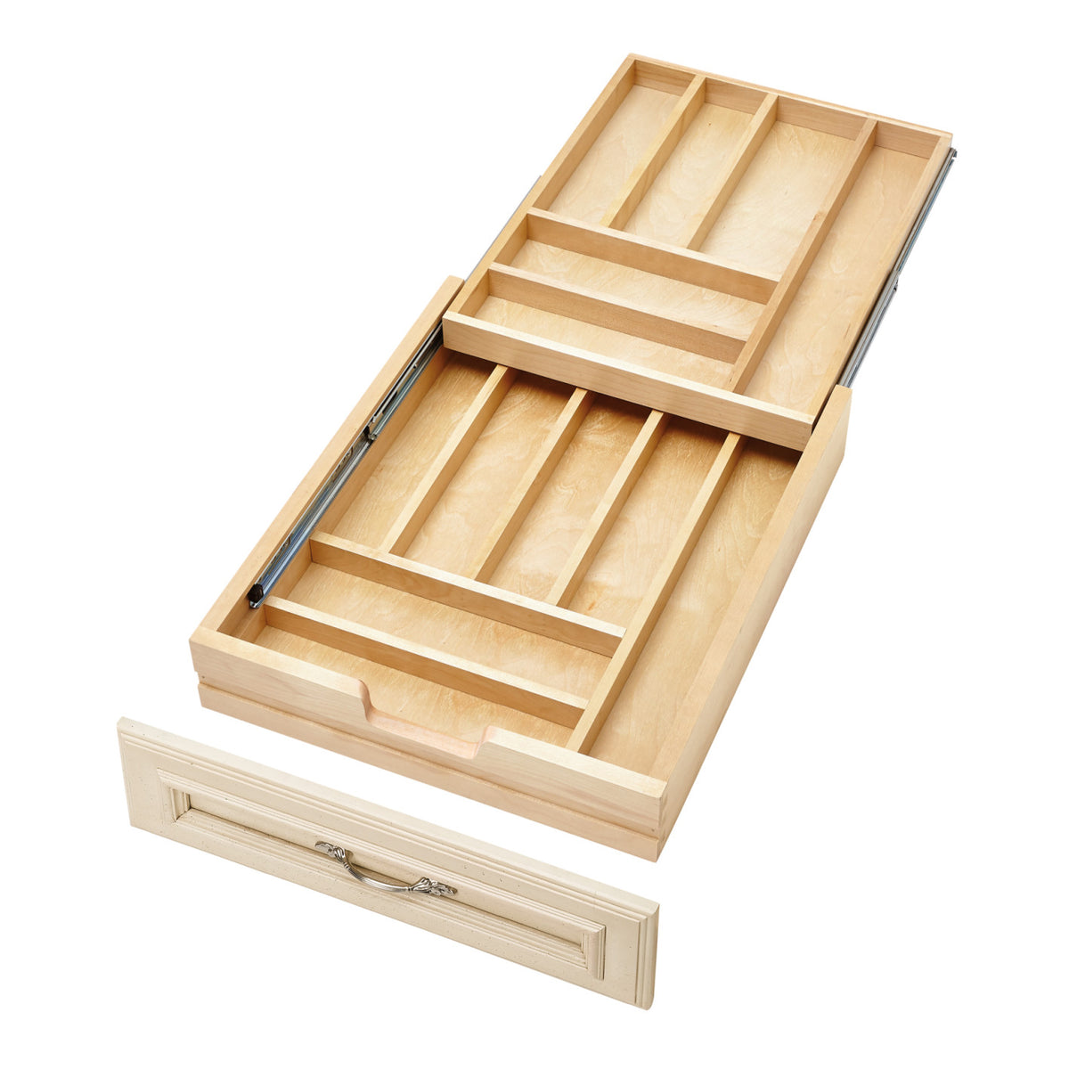 Rev-A-Shelf 18in Tiered Cutlery Drawer Organizer with Soft-Close (Refurbished)