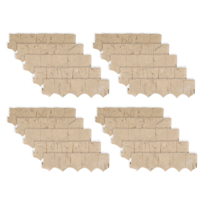 Suncast Landscape Design Border Decorative Natural Rock Plastic Edging (20 Pack) - VMInnovations
