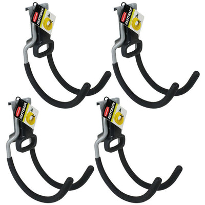 Rubbermaid Fast Track Wall Mounted Garage/Garden Storage Utility Hook (4 Pack)