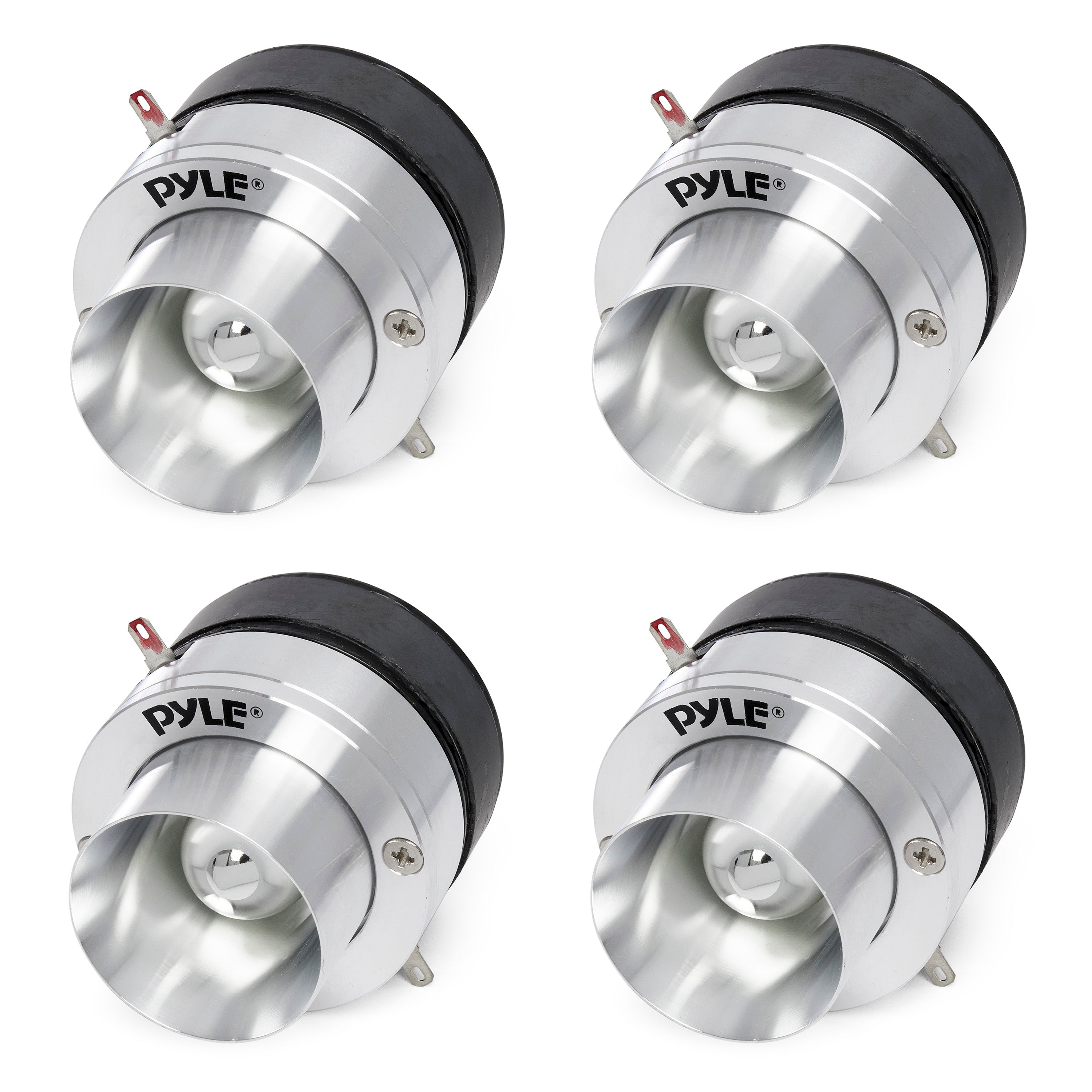 Pyle Pro Coil Titanium Dome Crossover Sound Tweeter for Car Stereo (4 Pack)