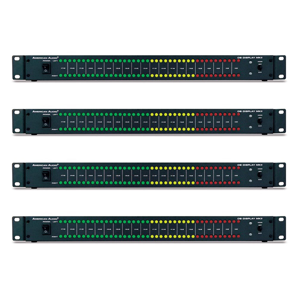 American Audio MKII DB Sound Volume LED Display Monitor for Amp Rack (4 Pack) - VMInnovations