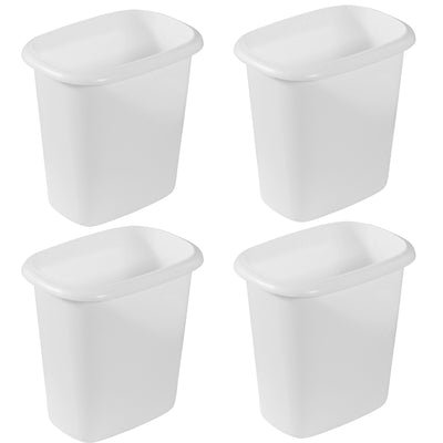 Rubbermaid 6 Quart Bedroom, Bathroom, and Office Wastebasket Trash Can (4 Pack)