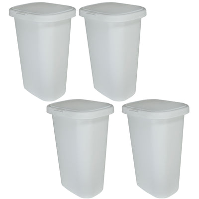 Rubbermaid 13 Gallon Rectangular Spring-Top Lid Wastebasket Trash Can (4 Pack)