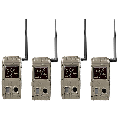 Cuddeback Power House Black Flash 20 MP Wireless Network Trail Camera (4 Pack)