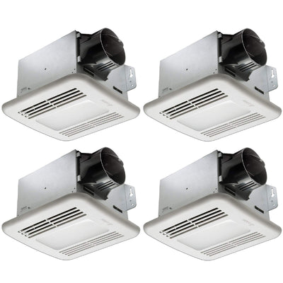 Delta Breez BreezGreenBuilder 100 CFM Bathroom Fan with LED Light (4 Pack) - VMInnovations
