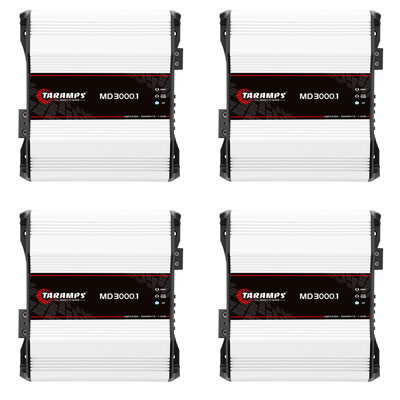 Taramps Class D MD 3000W RMS 1 Ohm Car Sound System Mono Amplifier (4 Pack)