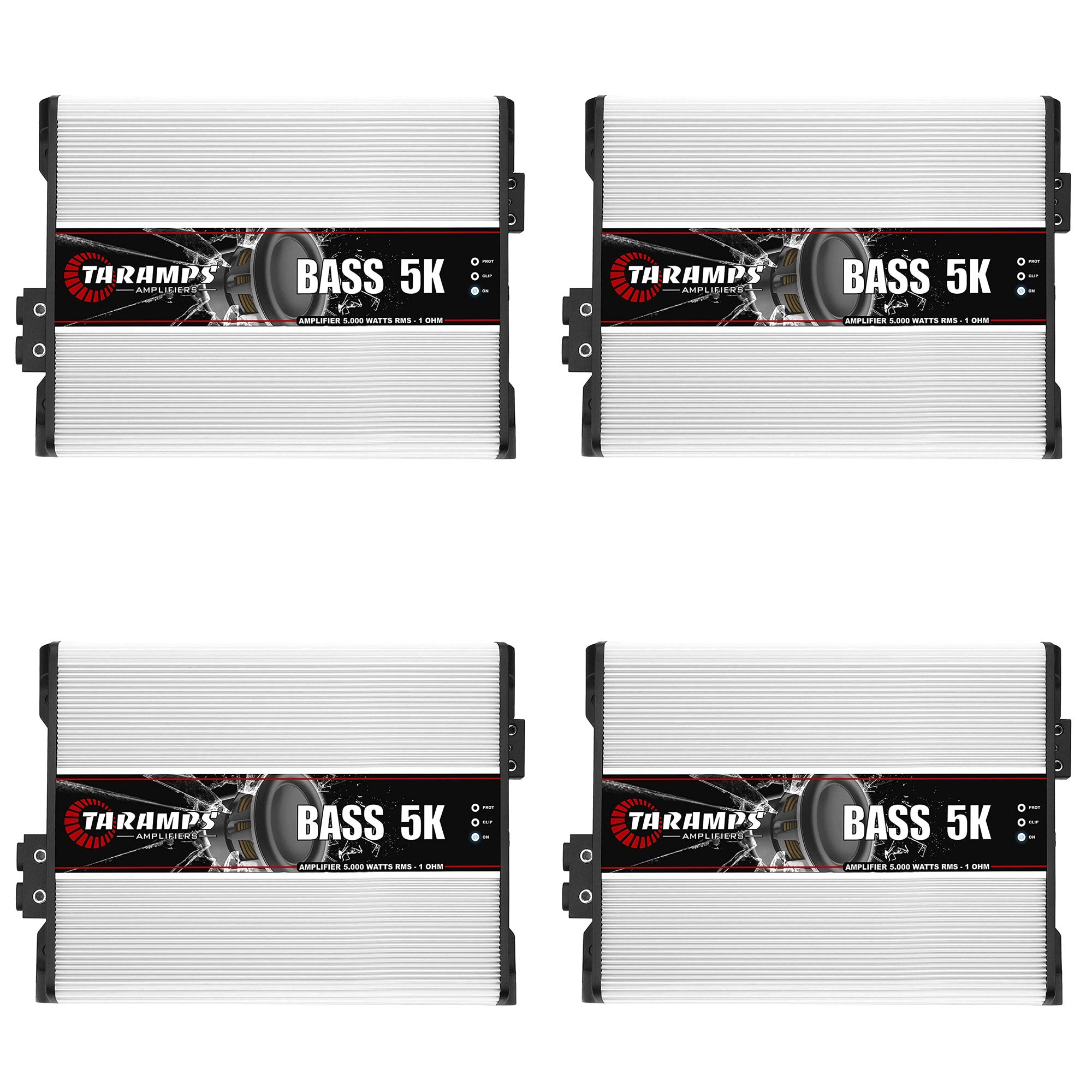 Taramps Class D BASS 5K 5000W RMS 1 Ohm Car Sound System Mono Amplifier (4 Pack)
