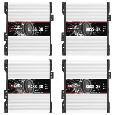 Taramps Class D BASS 3K 3000W RMS 1 Ohm Car Sound System Mono Amplifier (4 Pack)