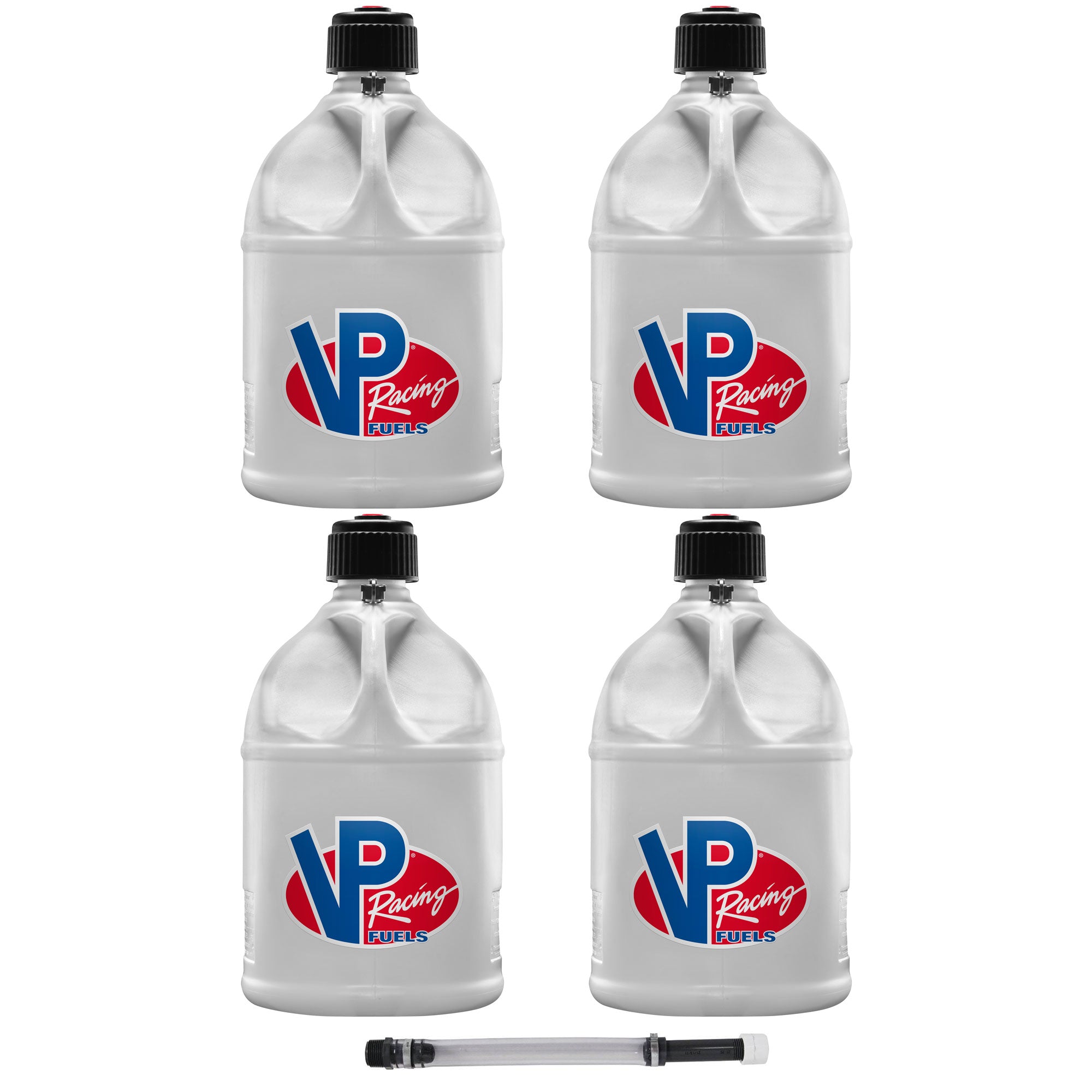 VP Racing Motorsport 5.5 Gallon Plastic Utility Jug w/ 14 Inch Hose (4 Pack)