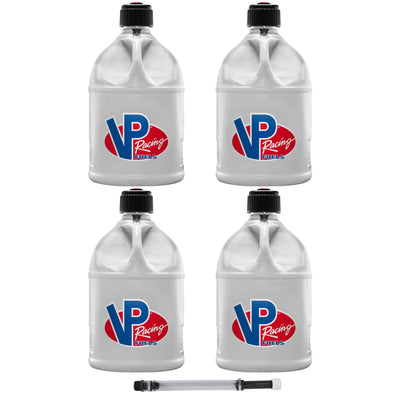 VP Racing Motorsport 5.5 Gallon Plastic Utility Jug w/ 14 Inch Hose (4 Pack)