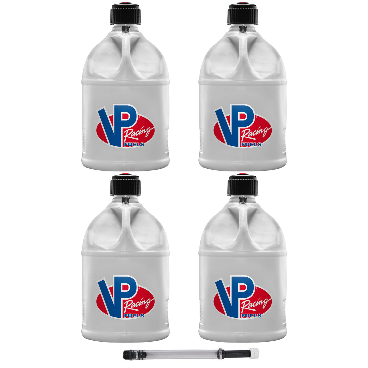 VP Racing Motorsport 5.5 Gallon Plastic Utility Jug w/ 14 Inch Hose (4 Pack)