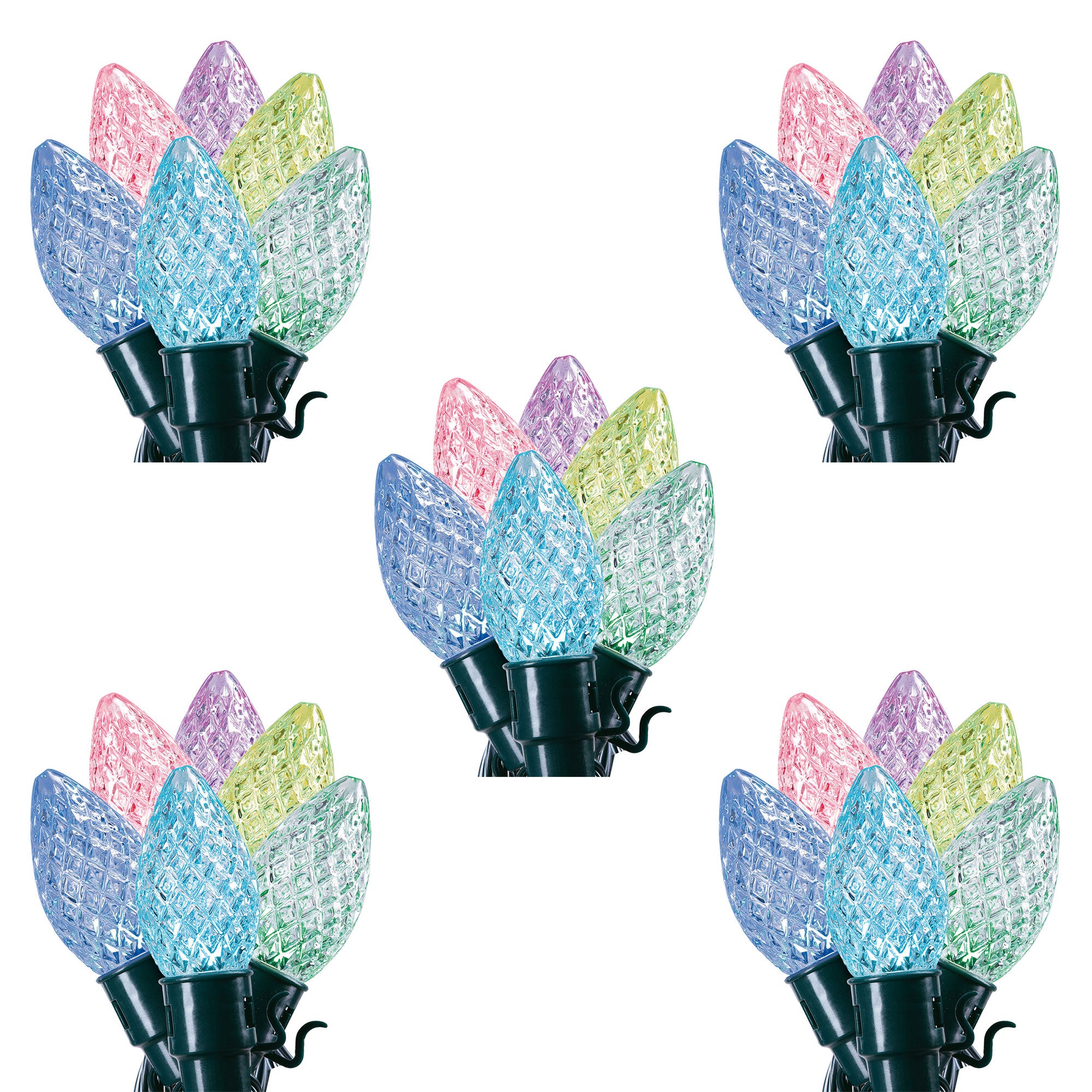 Home Heritage 15.8' Holiday Lights, Faceted, App Controlled, 20 RGB LEDs, 5 Pack