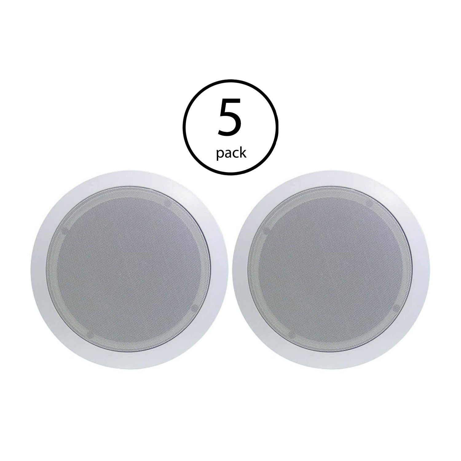 Pyle 8 Inch 500W 2 Way In Wall Ceiling Home Speakers System (Pair) (5 Pack)