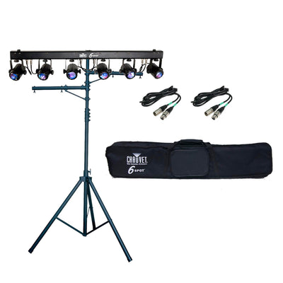 CHAUVET 6SPOT 6 SPOT LED Effect Stage Light Bar System + CH-02 Stand + Cables