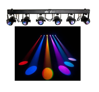 CHAUVET 6SPOT 6 SPOT LED Effect Stage Light Bar System + CH-02 Stand + Cables