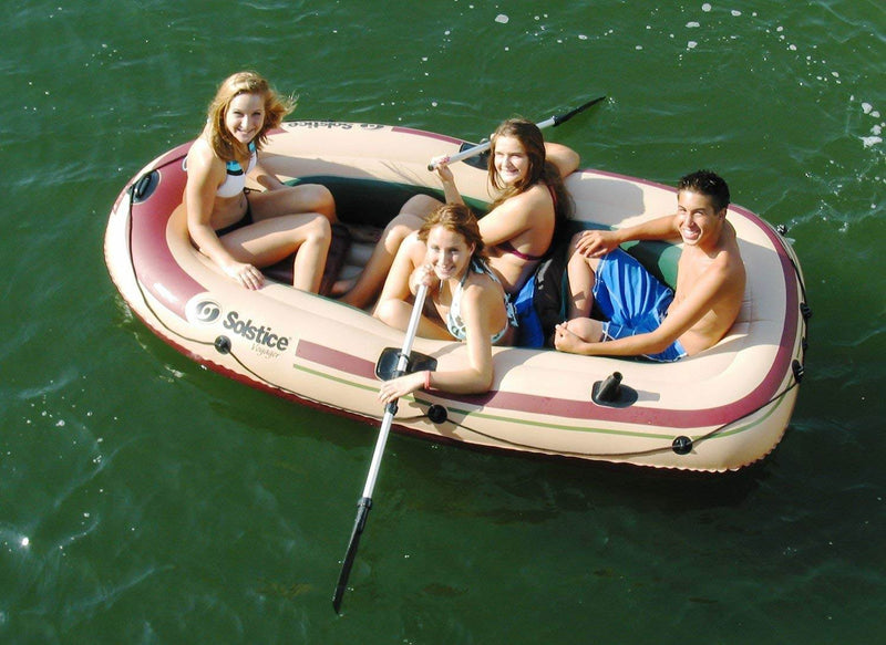 Swimline Solstice 30400 Voyager Inflatable 4 Person Fishing Leisure Boat Raft