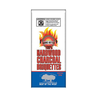 Best of the West Natural Hardwood Charcoal Briquettes for Grilling, 10 Pound Bag